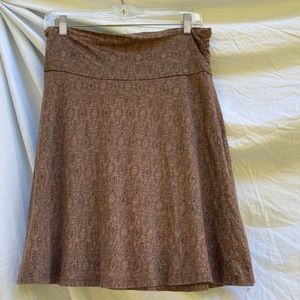 Toad & Co brown southeastern style pattern outdoor athletic skirt, size XS